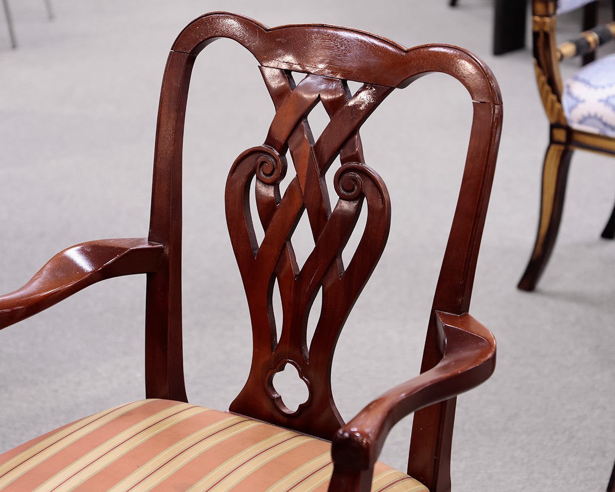 Set of 8 Baker Georgian Style Dining Chairs