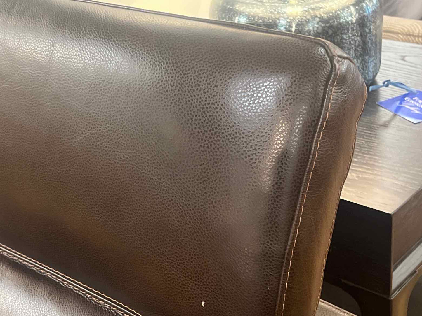 Dark Brown Leather Power Reclining Sofa