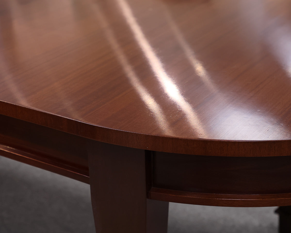 Handcrafted Oval Mahogany Dining Table by David Alberghini