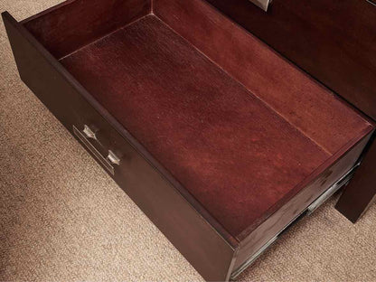 Espresso Finish 6 Drawer Chrome Handles Dresser