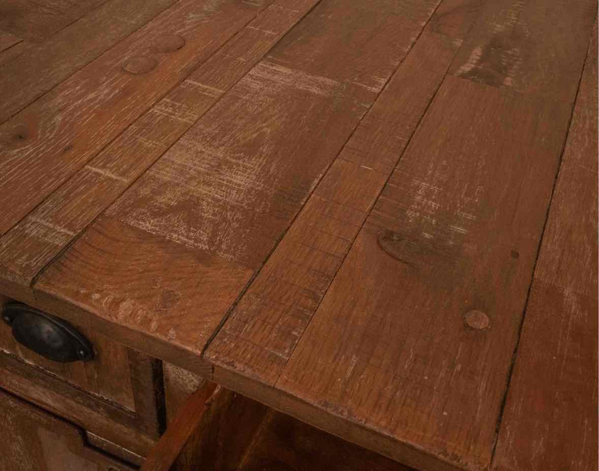 Arhaus Rustic Wooden 6 Drawer 4 Door Metal Cup Handles Accent Sideboard Chest