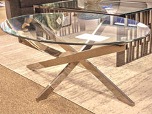 Oval Glass Top Cocktail Table