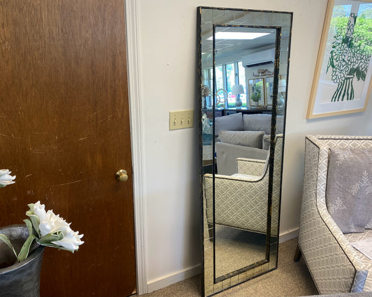 West Elm Tiled Frame Mirror in Antique Bronze Finish