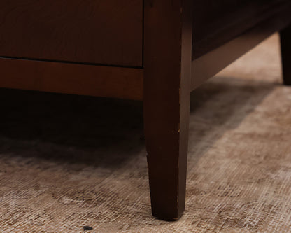 Dark Cherry Glass Top Coffee Table