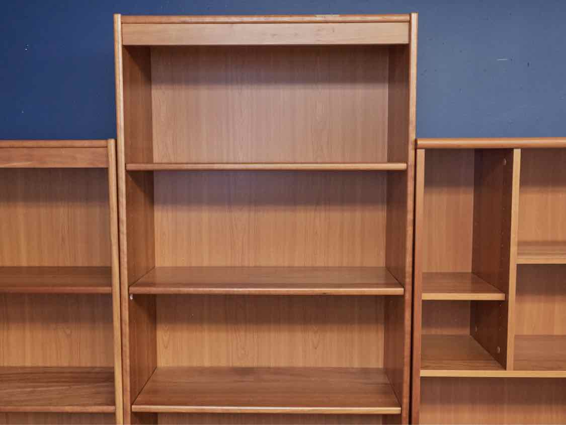 Tall Maple Bookcase in Cherry Finish with Adjustable Shelves