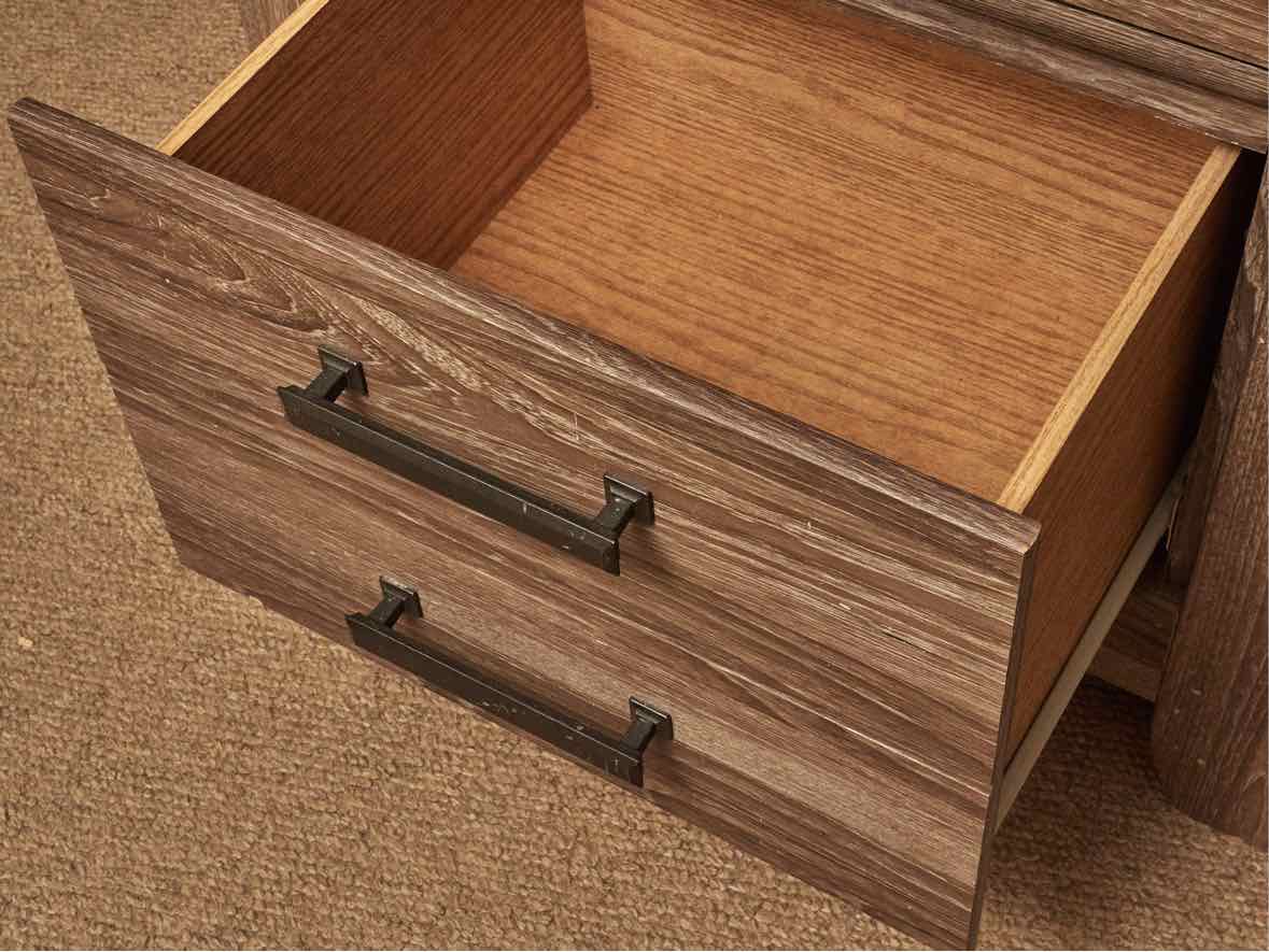 Pair of Ashley Furniture 'Zelen' Driftwood Finish Veneer