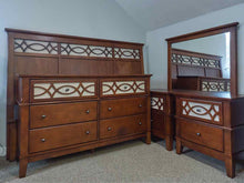 King Size Cherry Stain Bedroom Set