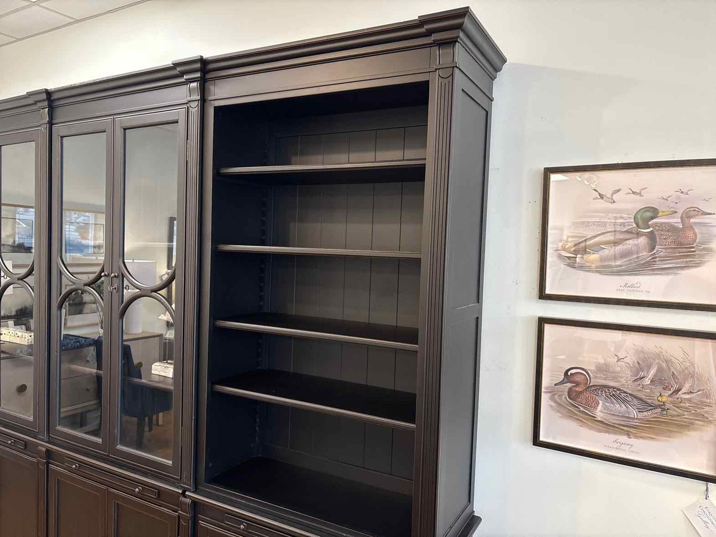 Arhaus 'Athens' 4-Piece Display Cabinet in Tuxedo Black