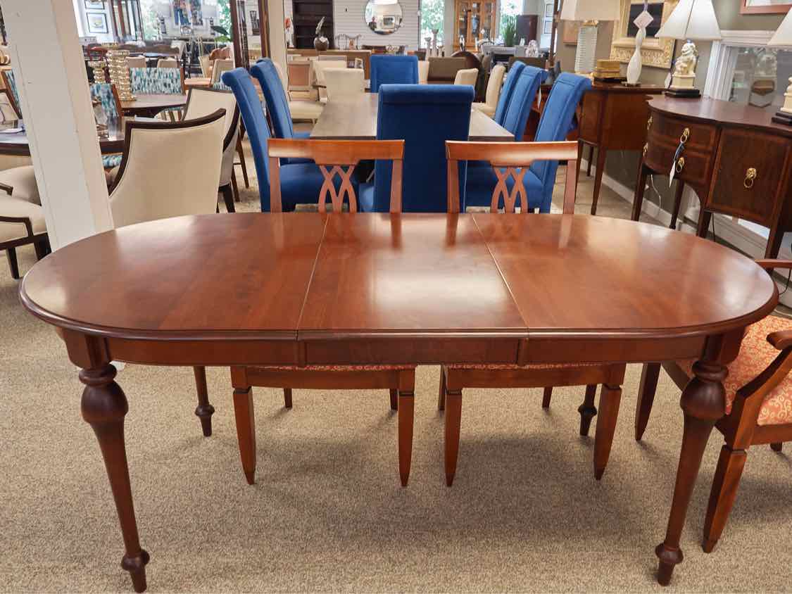 Saloom Cherry Oval  Dining Table with 6 Chairs