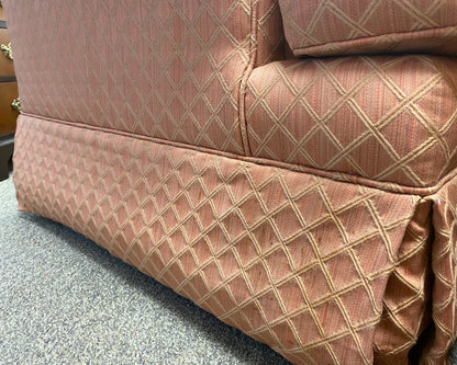 Ethan Allen Upholstered Chair & Matching Ottoman