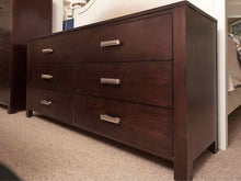 Espresso Finish 6 Drawer Chrome Handles Dresser