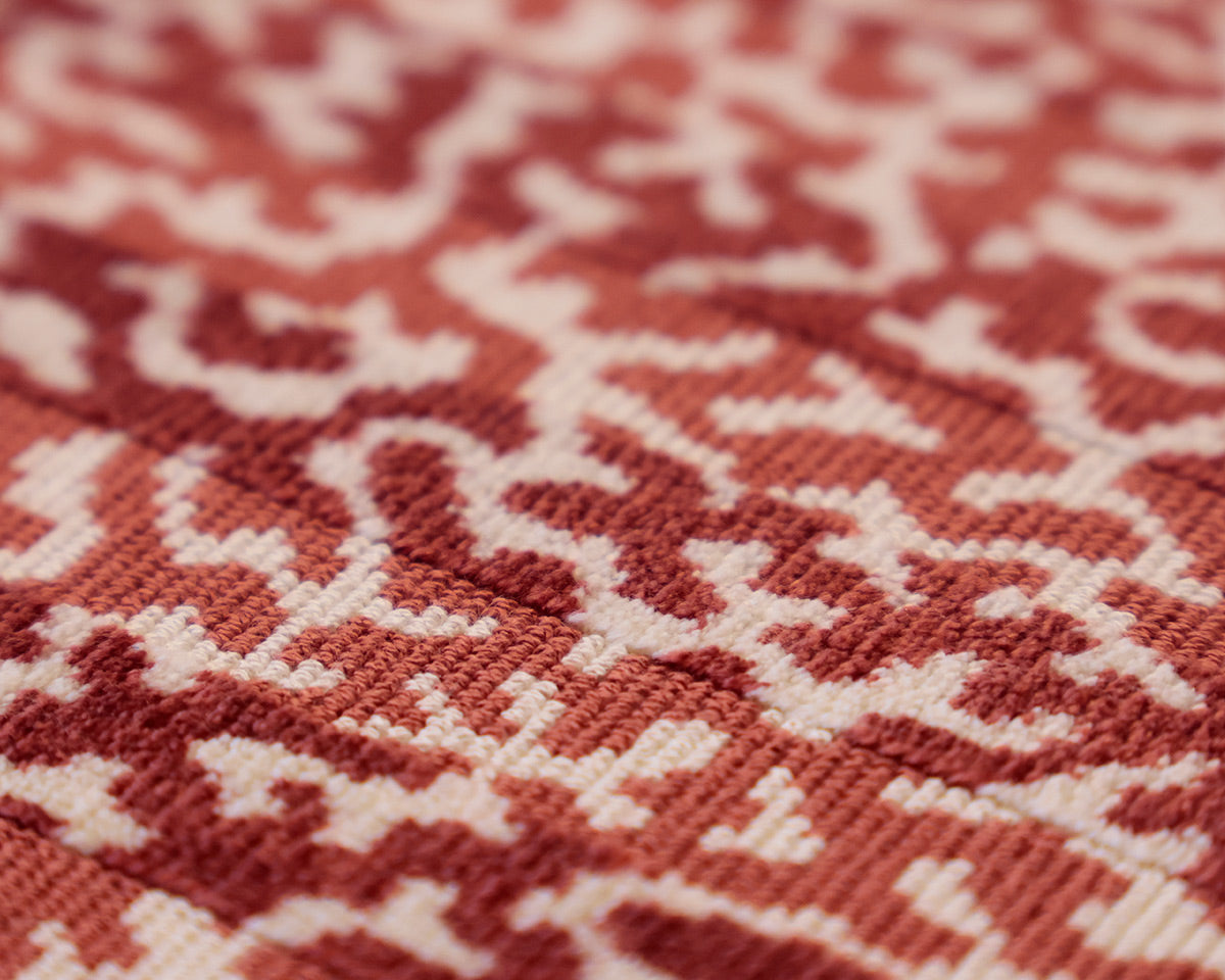Custom Upholstered Hickory Chair Ottoman