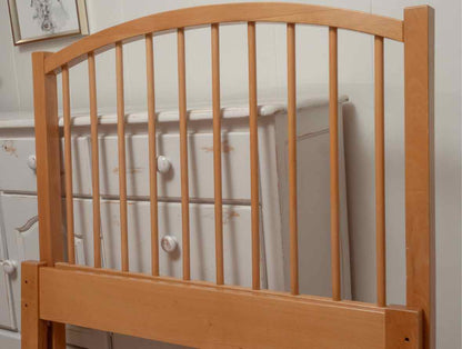 Maple Twin Bow Back Bed  with Spindles