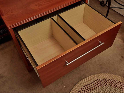 Jasper Inc. Cherry 2 Drawer File Cabinet & 2 Shelf Hutch