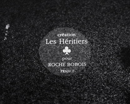Pair of Roche Bobois Black Ceramic Jars