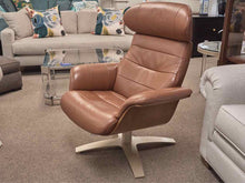 Chestnut Embossed Leather Recliner