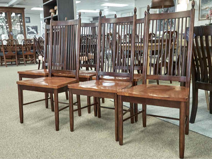 Klausner Set of 6 Two Tone Spindle Back Dining Chairs