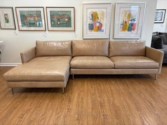 ABC Carpet & Home 2-Piece 'Hannah' Leather Sectional