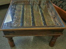 Bench Made Reclaimed Wood Carved Cocktail Table