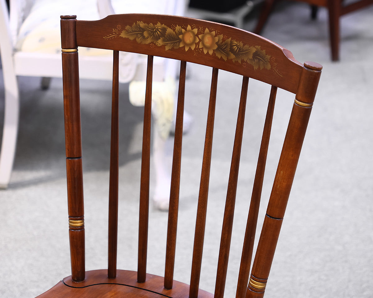 Set of 4 Hitchcock Stenciled Dining Chairs