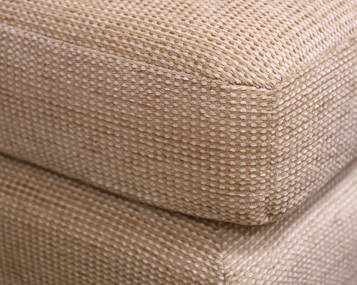 Armless Chair and Ottoman in Oatmeal