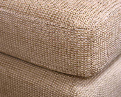 Armless Chair and Ottoman in Oatmeal