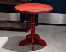 Organica Red Round Accent Table