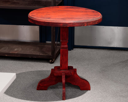 Organica Red Round Accent Table