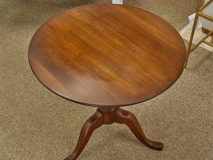Solid Cherry Round Tilt Top Side Table
