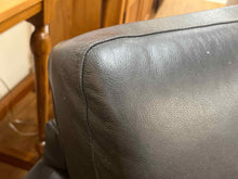 Klausner Charcoal Leather Chair w/ Ottoman