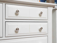 Off White Finish  9 Drawer Mule Chest
