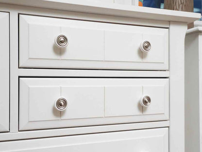 Off White Finish  9 Drawer Mule Chest