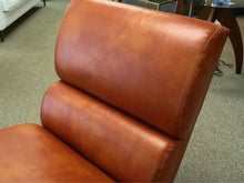 Faux Leather Mid-Century Modern Chair in Rust