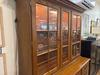 Hitchcock 2-Piece Oak China Cabinet
