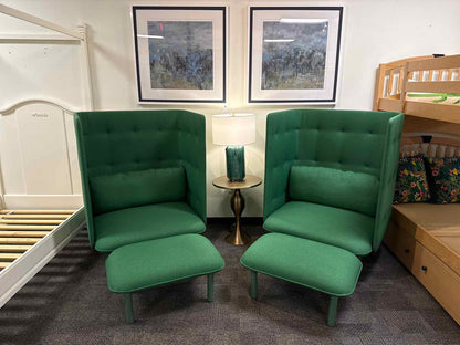 Poppin 'QT' Privacy Lounge Chair With Ottoman