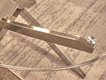 Oval Glass Top Cocktail Table
