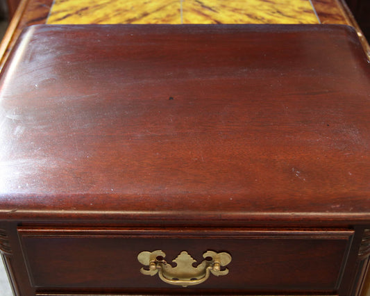 Solid Mahogany Four Drawer Nightstand