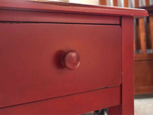 Red Rustic Nightstand