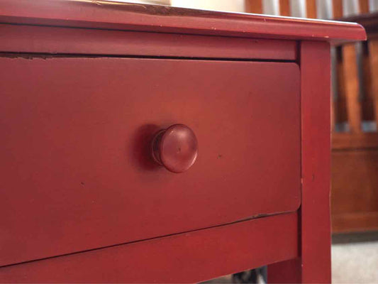 Red Rustic Nightstand
