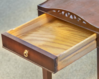 Pair of Mahogany Side Table W/ Pierced Gallery Edges
