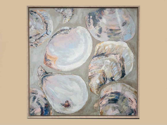 'Beach Breeze I" Art Print In White Frame