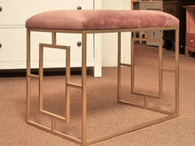 Homeview Design Inc ' Blush' Velvet Upholstered Gold Finish Metal Frame  Bench