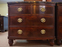 Henredon Mahogany  Bachelors Chest with 4 Drawers &  Black & Gold Marble Top