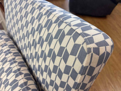 Kroll Furniture Soft Blue & White Slipper Chair