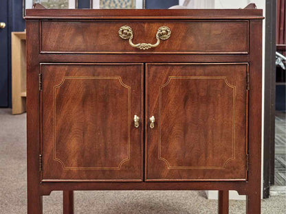 Pair of Baker Mahogany Nightstand W/ Galley
