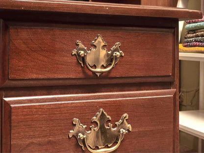 Mahogany 7 Drawer Brass Handles  Desk