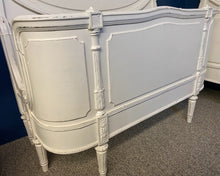 Pair of White French Twin Beds with Curved Footboard