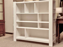 Off White Finish 9 Cubby 4 Shelf Bookcase