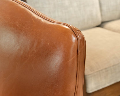 Ethan Allen 'Paloma' Chestnut Leather Recliner