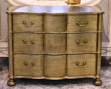Ethan Allen Serpentine Accent Chest in Gold Leaf Finish